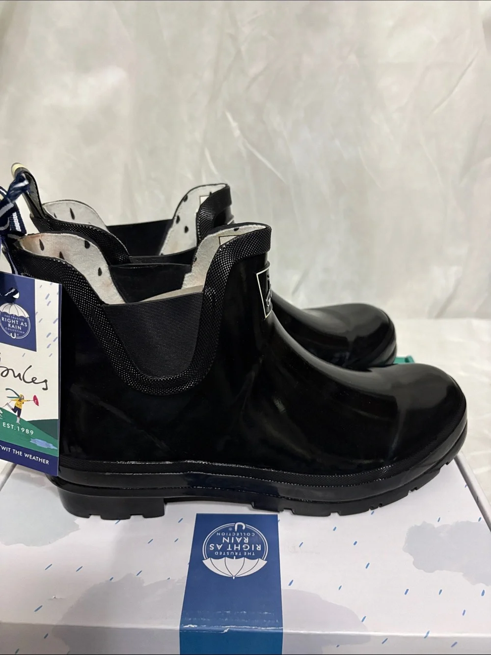 Joules Gloss Chelsea Rain Boots size US 10 NWT